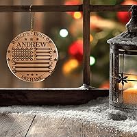 Vista 7 de CUBICER Adorno personalizado de mecánico de automóvil, adornos acrílicos blancos, decoración de árbol de pino de Navidad para adultos, hombres