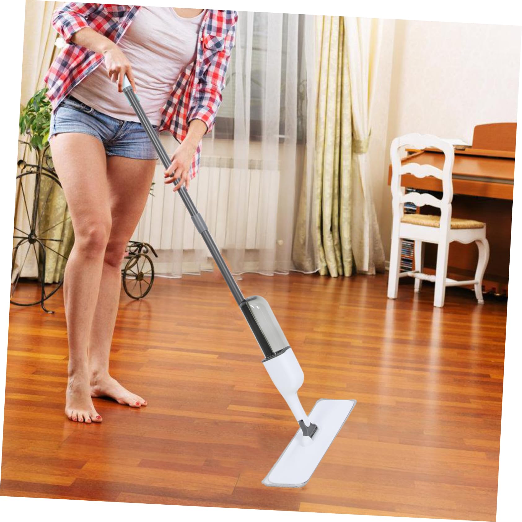 Sprüh Mop 350ml Edelstahl Bodenwischer mit Wassertank