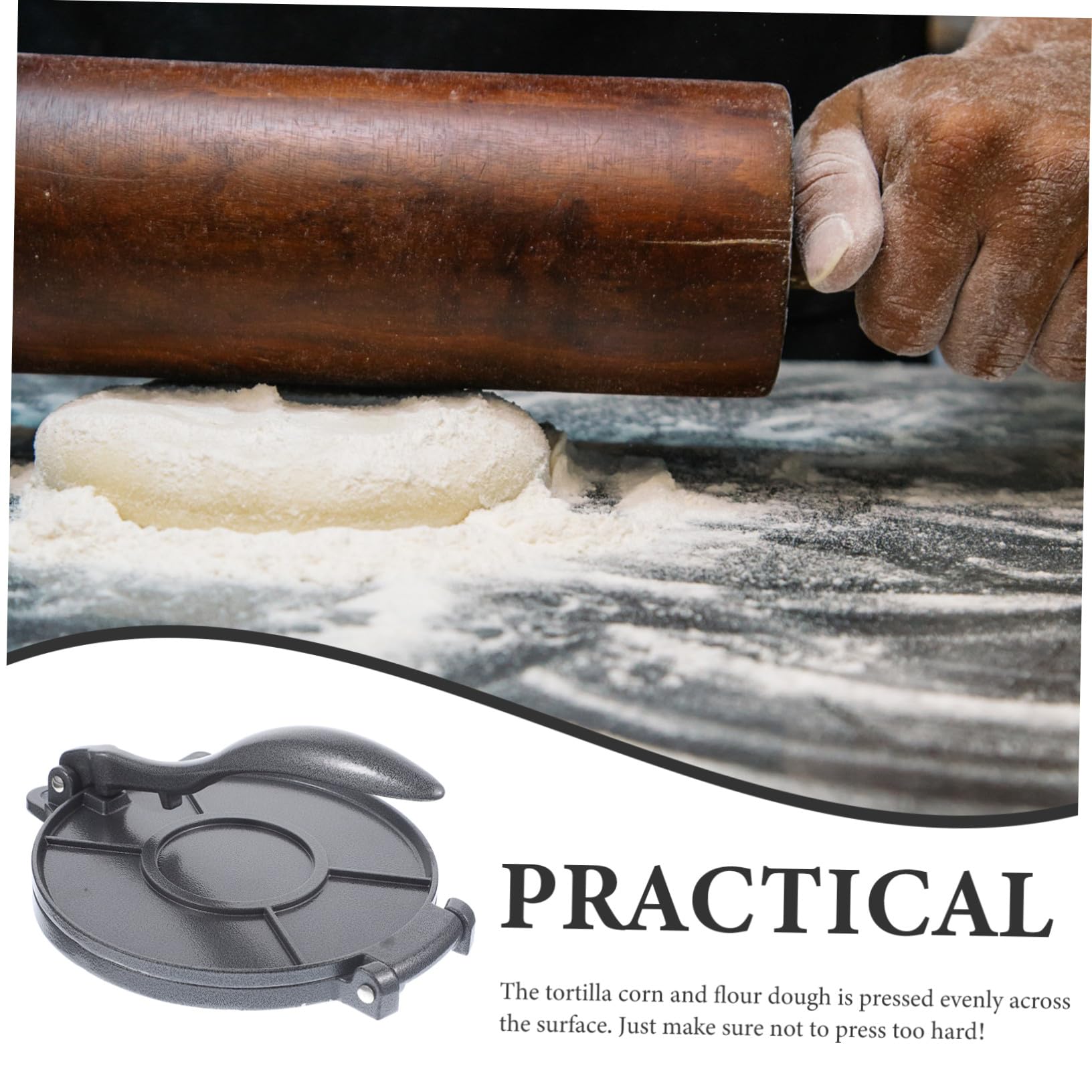 Prensa de Aleación de Aluminio Manual para Tortillas Redonda para Masa