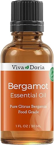 Viva Doria Aceite esencial de bergamota 100 puro sin diluir de grado alimenticio aceite de bergamota italiano 1 onza líquida 10fl oz aceite de