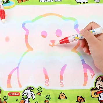 Tenare 10 Pcs Water Doodle Pens for Kids Water Mat Water Book, Refill Pens | Water Based Marker Tips, Water Painting Pen Set, Fits Doodle Mat, Water Drawing Book, Kids Art Refill