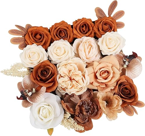 Miniatura 7 de DEEMEI Flores artificiales, mezcla de seda, peonía, margarita, hortensias, flores falsas para ramos de boda, combinados, centros de mesa, arreglos