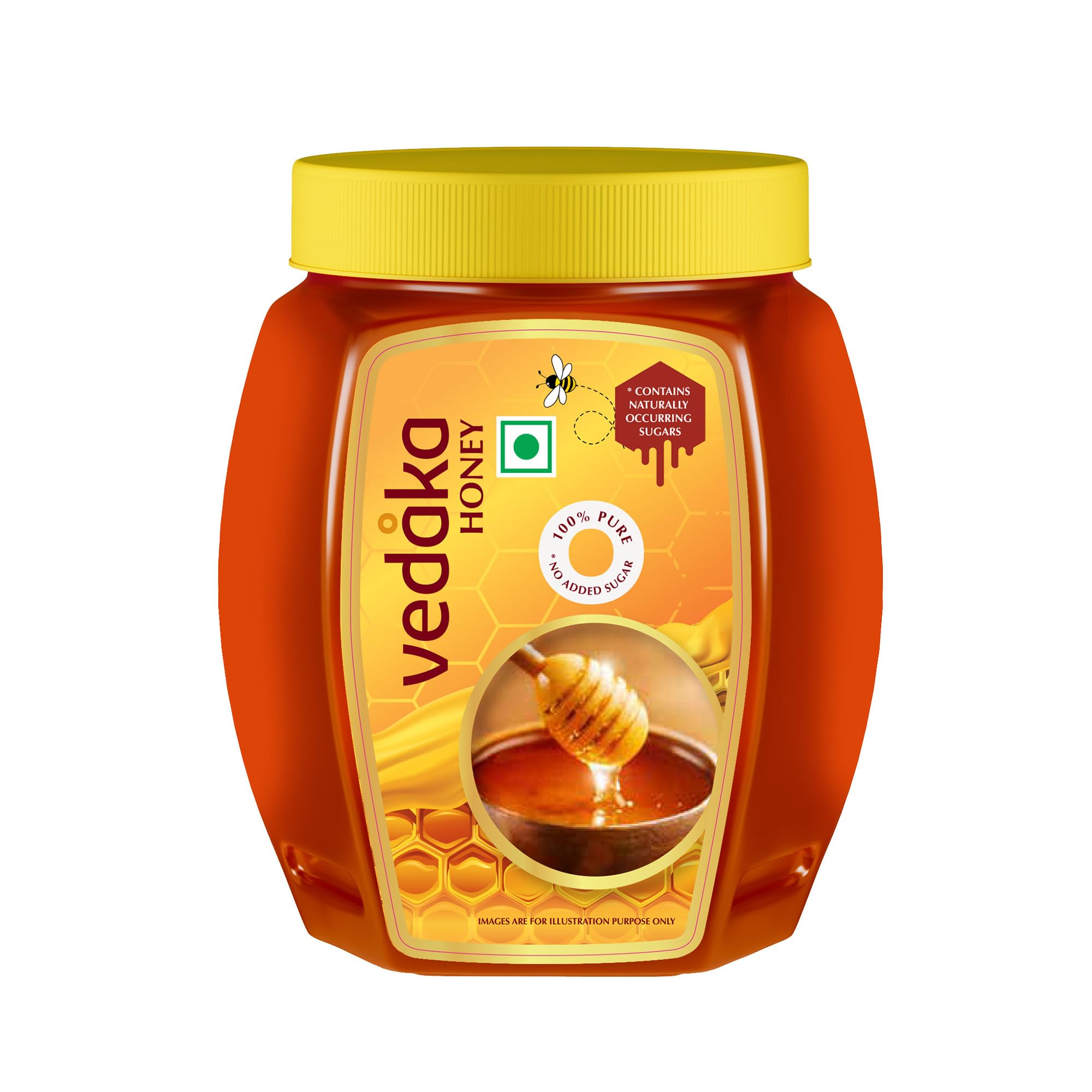 Amazon Brand - Kitchen Cheer 100% Natural Honey, NMR Tested, 1kg