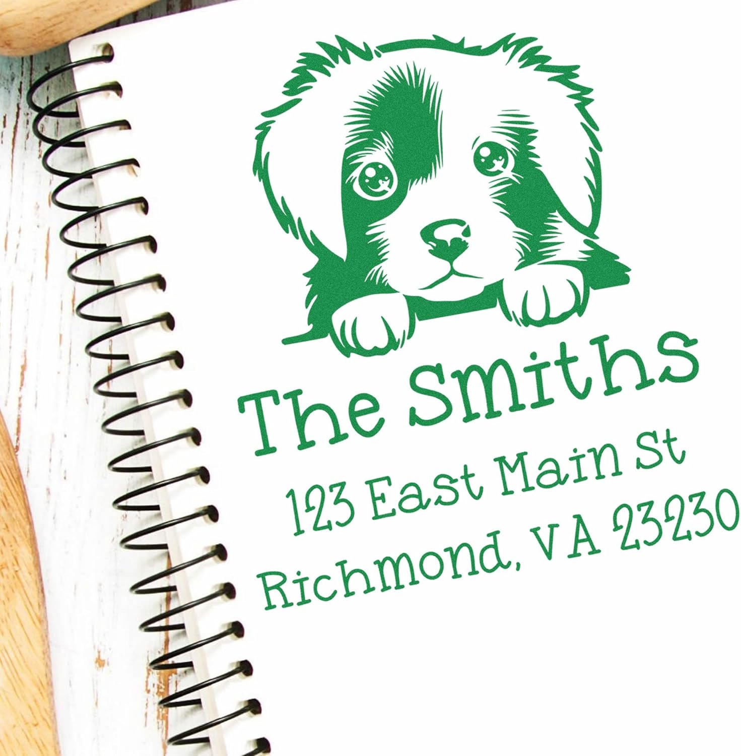 German Wirehaired Pointer Dog Design, Self-Inking Address Stamp, Durable, 11 Vibrant Ink Colors, Ideal Size 1-5/8, Ideal for Personal or Business Use, German Wirehaired Pointer Stamp