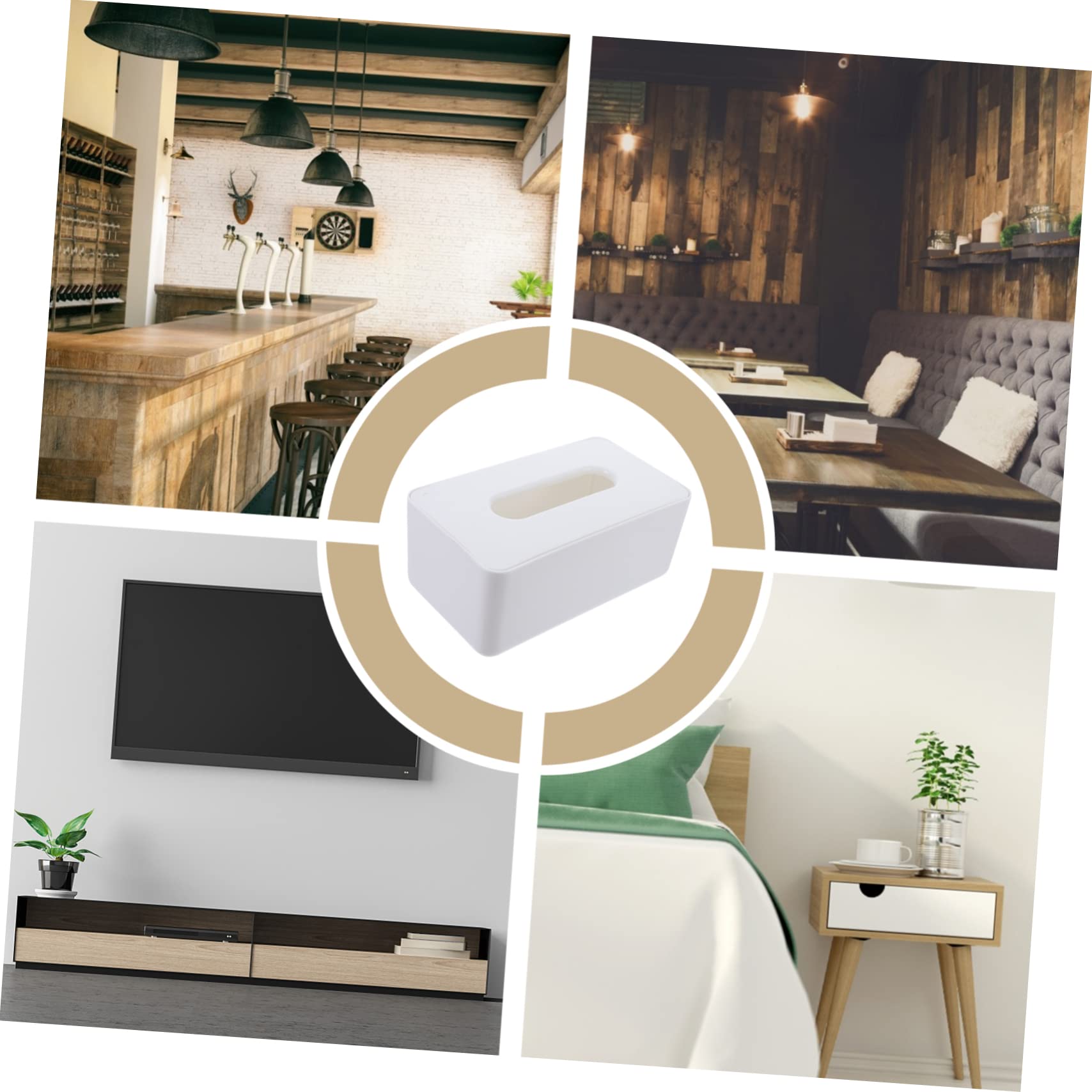 WOONEKY 1pc Box Plastic Paper Box Car Tissue Holder Car Tissue Box Wipes Dispenser Rectangule Tissue Box Cover Home Napkin Box Rectangular Tissue Box Plastic Tissue Box Paper Towel Box