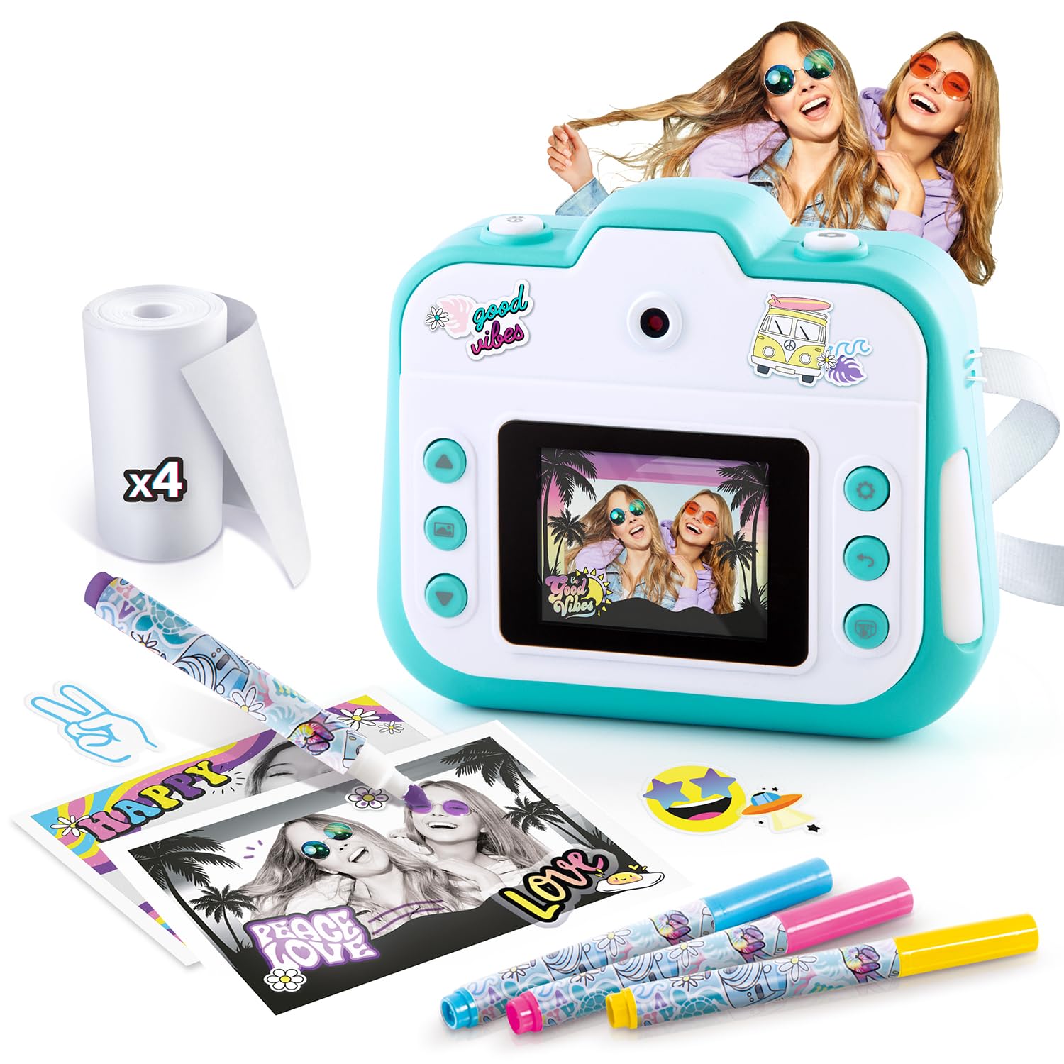 Canal Toys Photo Creator 3-in-1 Sofortbildkamera Türkis Selfie- und Videokamera Geschenkkamera Kinder ab 8 Jahren 250 Aufnahmen