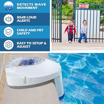 Inground Pool Alarm for Kids Safety, Swimming Pool Motion Sensor Alarm