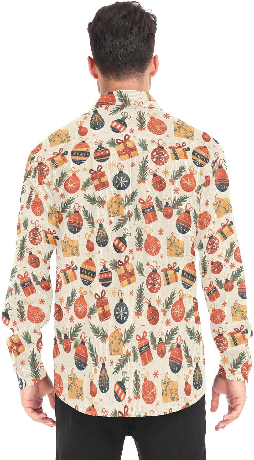 KLL Festive Christmas in Cartoon Style Adults Unisex Regular Fit Rugby Shirts Daily Wear Long Sleeve Tops