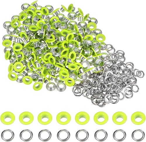 Miniatura 9 de HARFINGTON Juego de 200 ojales redondos de color de 0.394 pulgadas, ojales metálicos con arandelas para álbumes de recortes, zapatos, ropa, lona
