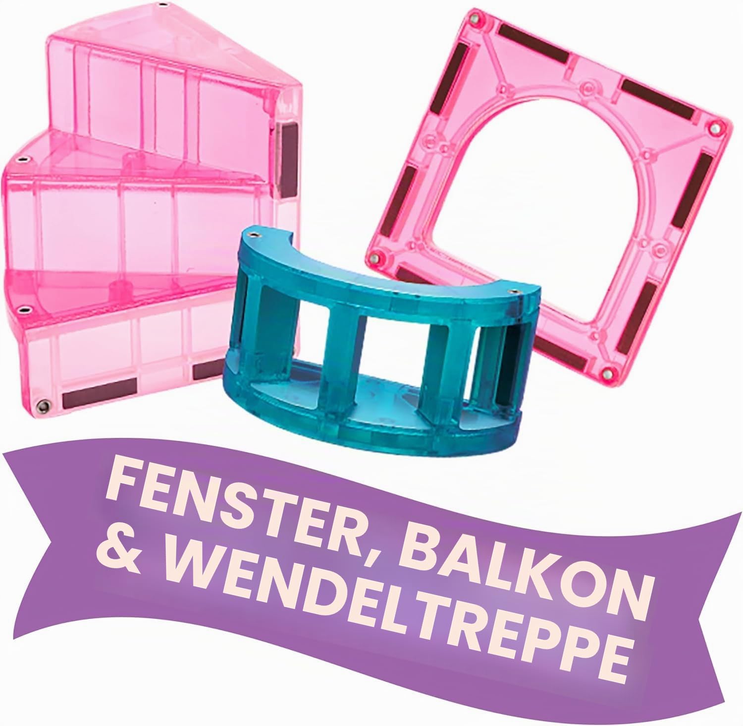 Magna-Tiles Castle DLX 48-teiliges Magnetbauset - Die Original Magnetbaumarke