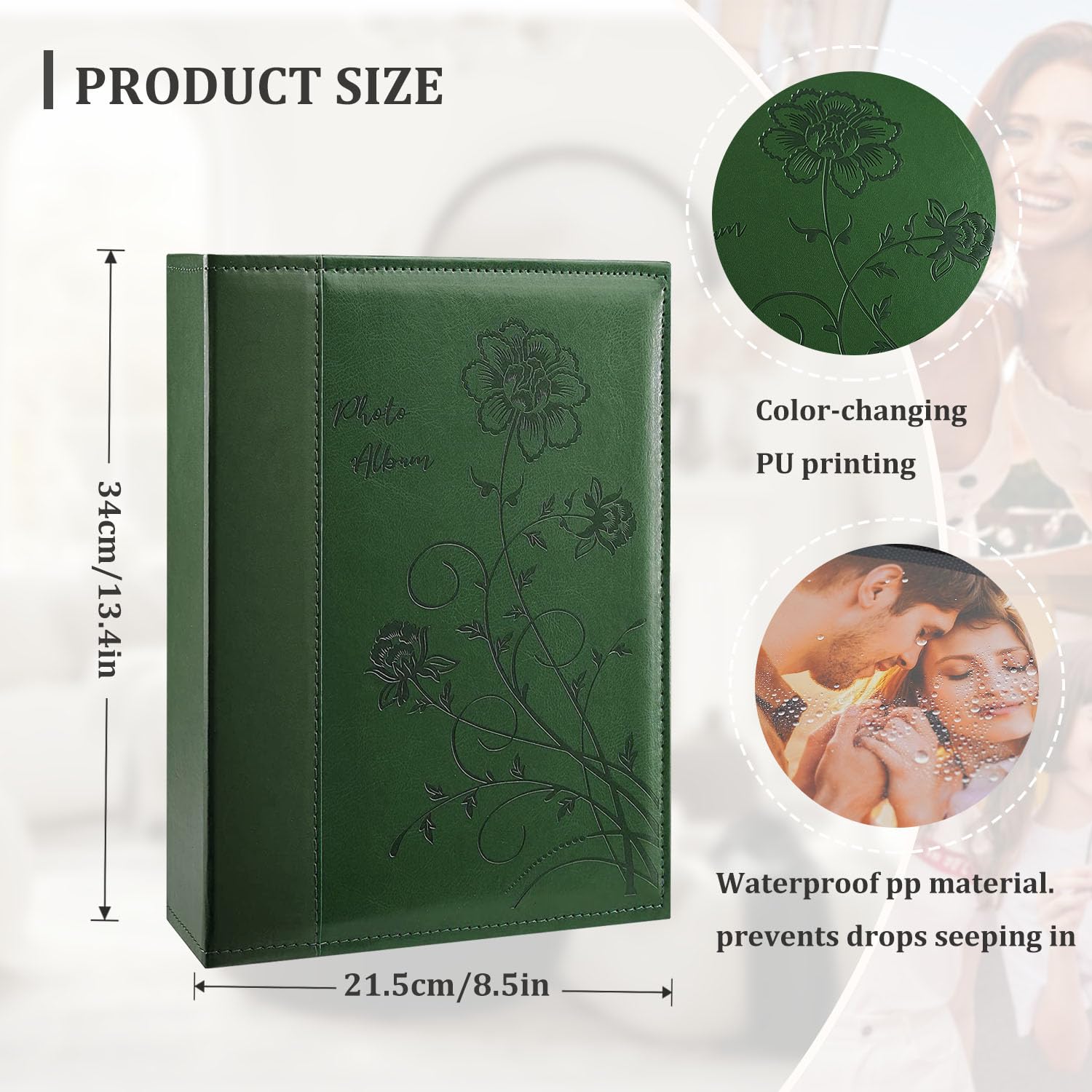 Artmag Photo Album 4x6 300 Photos, Extra Large Capacity Leather