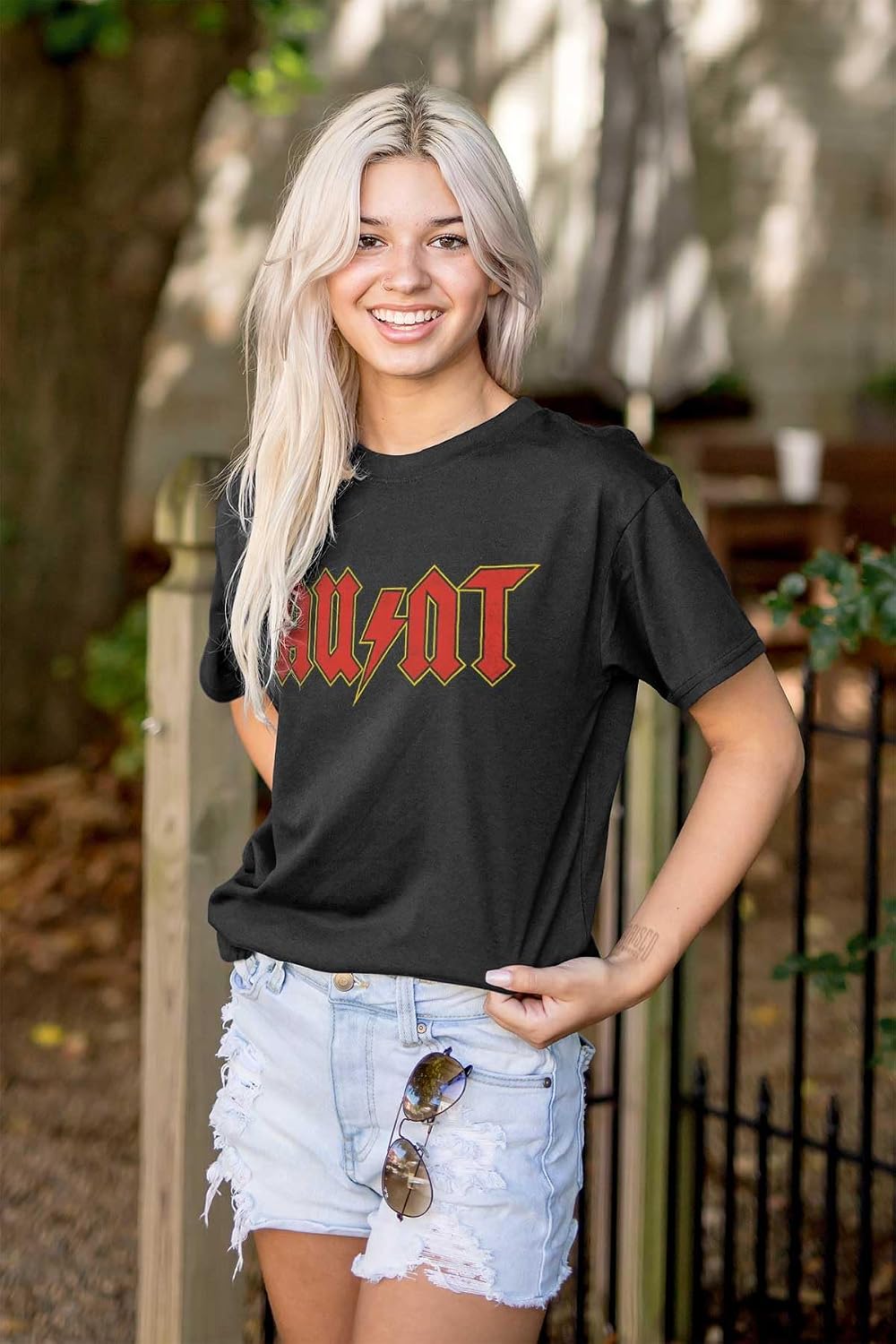 Cool Auntie Aunt Funny Favorite Cute Womens Graphic T Shirt Tees