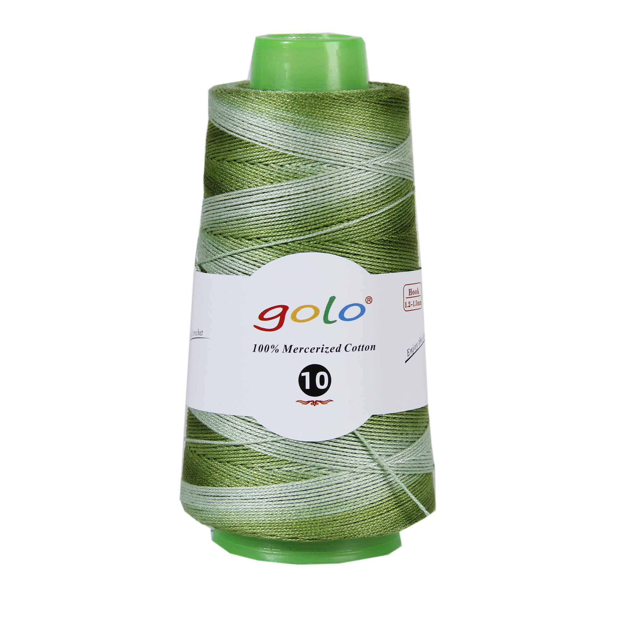 golo Crochet Thread Size10 1.76oz 310yd,Yarn for Hand Knitting Space-Dyed Yarn D02