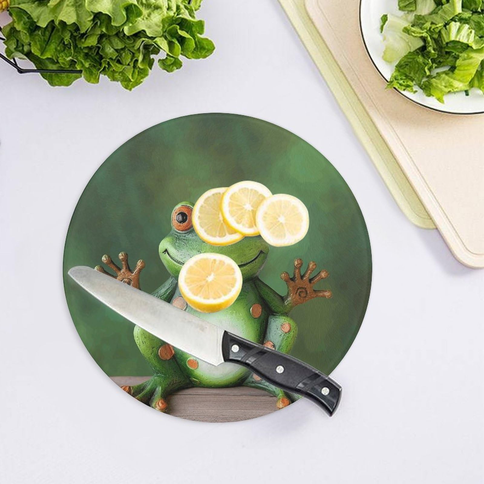 カッティングボード ウエルカムプレート まな板 Amazon.co.jp: 強化ガラスカッティングボード、ウェルカムカエル
