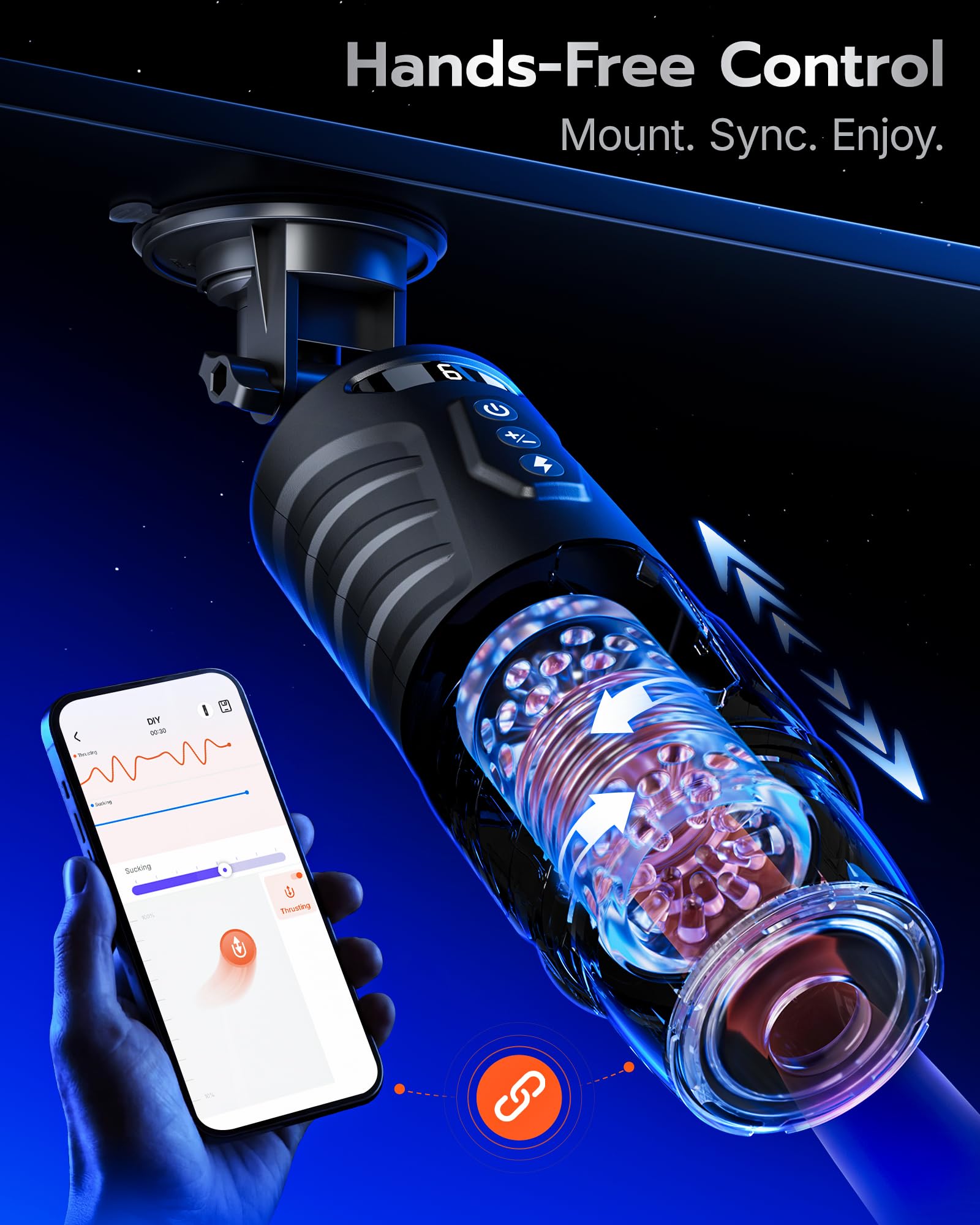 best male hands free sex toy Amazon.com: EINSEO AI Sync Male Masturbator Sex Toys for Men