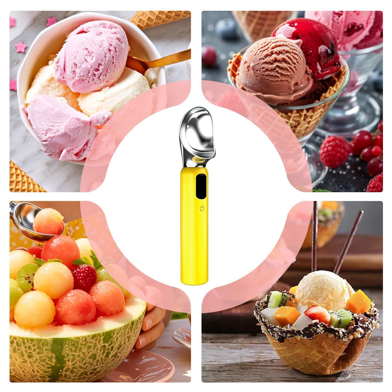 Cuillère à Glace Chauffante Affichage LED ergonomique avec 3 vitesses