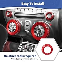 Vista 5 de RT-TCZ Para Camaro AC Control Radio Knob Cover Trim Anillos Rojo para Chevy Camaro 2010-2015 Rojo Interior Accesorios 4 unids