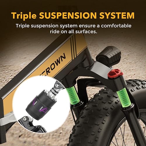 Miniatura 5 de Knight - Bicicleta eléctrica para adultos, motor de pico de 750 W, hasta 20 MPH y 60 millas, batería extraíble de 600 Wh, plegable de 20 x 4.0