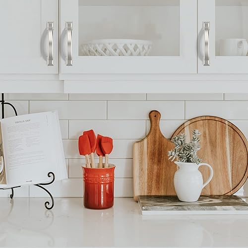 Miniatura 2 de Asidrama Paquete de 10 manijas de gabinete de cocina de níquel satinado cepillado de 3 pulgadas (2.992 in), tiradores de gabinete, accesorios de