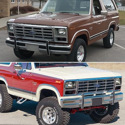 Miniatura 31 de Para 1980 1981 1982 1983 1984 1985 1986 Ford BRONCO F-150 F-250 F-350 Luces de marcador laterales de parachoques delantero lente ámbar LED Luces LED