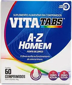 Vitatabs A-Z Homem 60 Comprimidos Suplemento Multivitamínico Masculino Com Vitaminas E Minerais Uso Diário