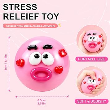 Smushers Squishy Fidget Toy, Interchangeable Dog Face Swap Stress Relief Sensory Squeeze Toy, Dog Face Swap Squishy stress balls, Fun Desk Accessory for Kids Adults Office Travel Party School Home