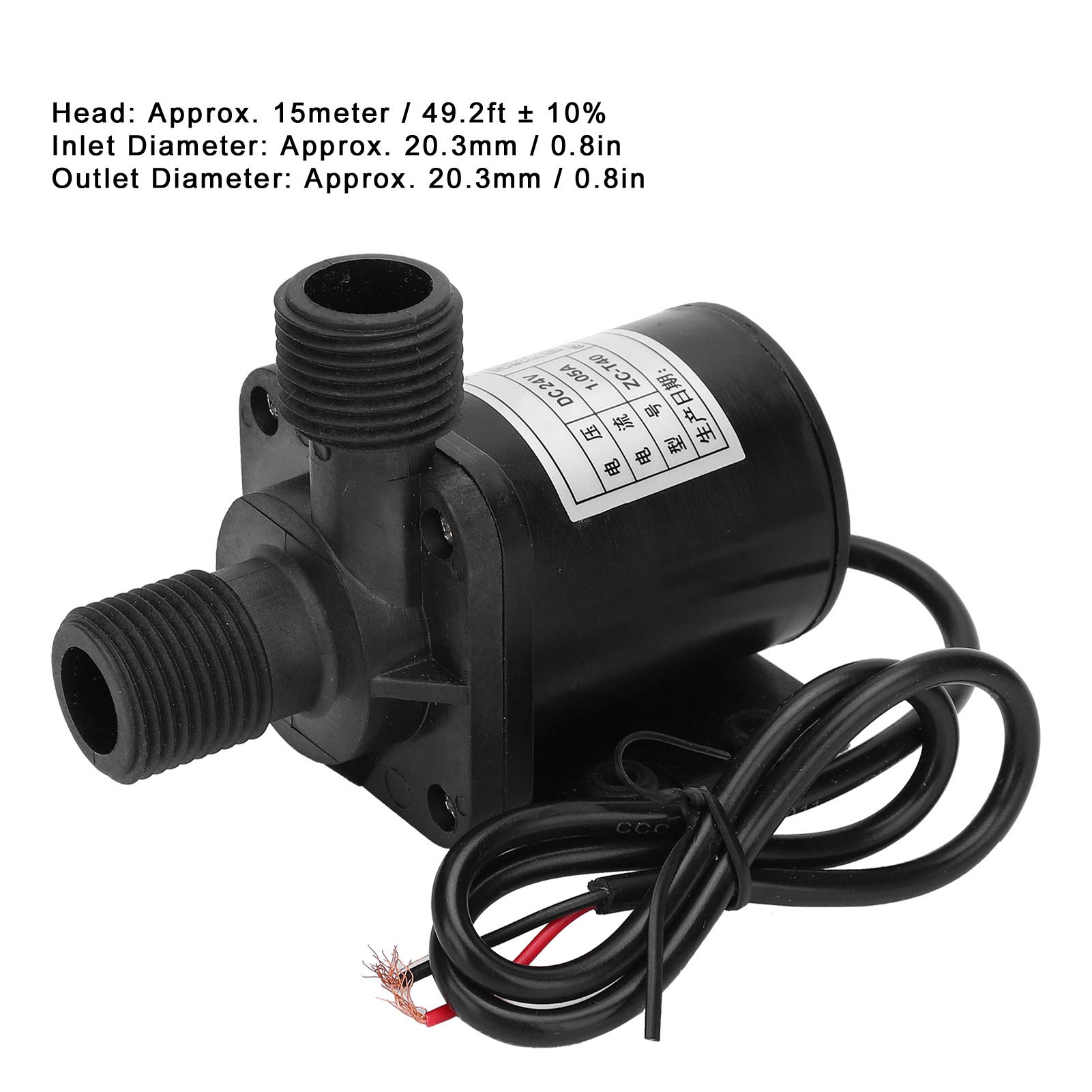 Mini Brushless DC Pump High Efficiency IP68 1320Lh for Hydraulic Tools, Technical Plastic Material