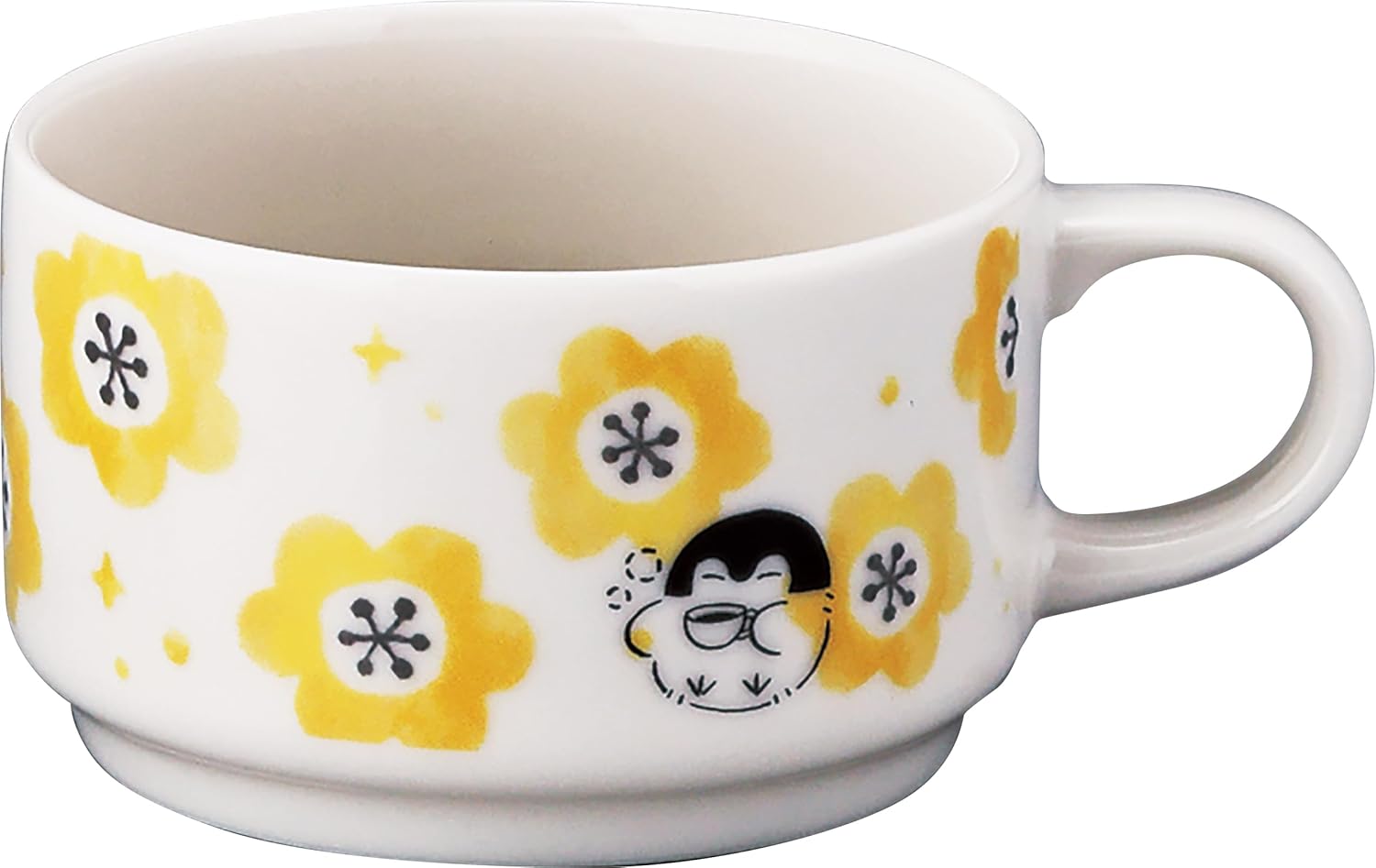 Kopen-chan Rurutea KPC12-11 Mug, 10.1 fl oz (300 ml), Diameter Approx. 3.9 x 2.4 inches (10 x 6 cm), Tsukaresama, Coffee, Goods, Miscellaneous Goods, Tableware, Made in Japan, Yellow