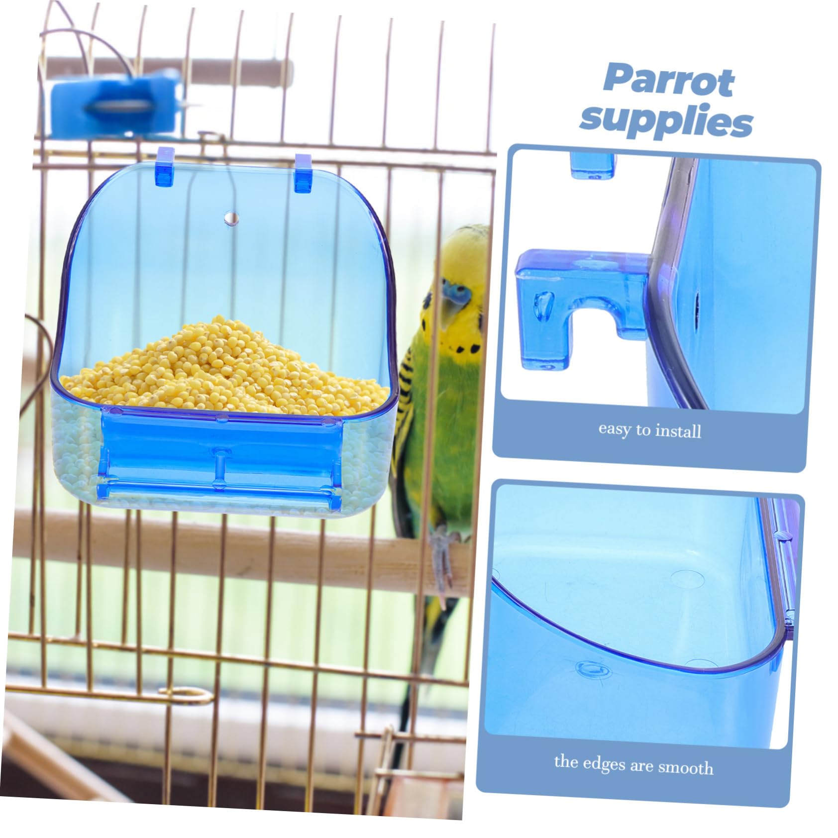 Mipcase 5pezzi Bagnetto Per Uccelli Vaschetta Per Pappagalli e Parakeet Accessorio Da Gabbia Sicuro e Facile Da Pulire Per Canarini e Uccelli Di Piccole