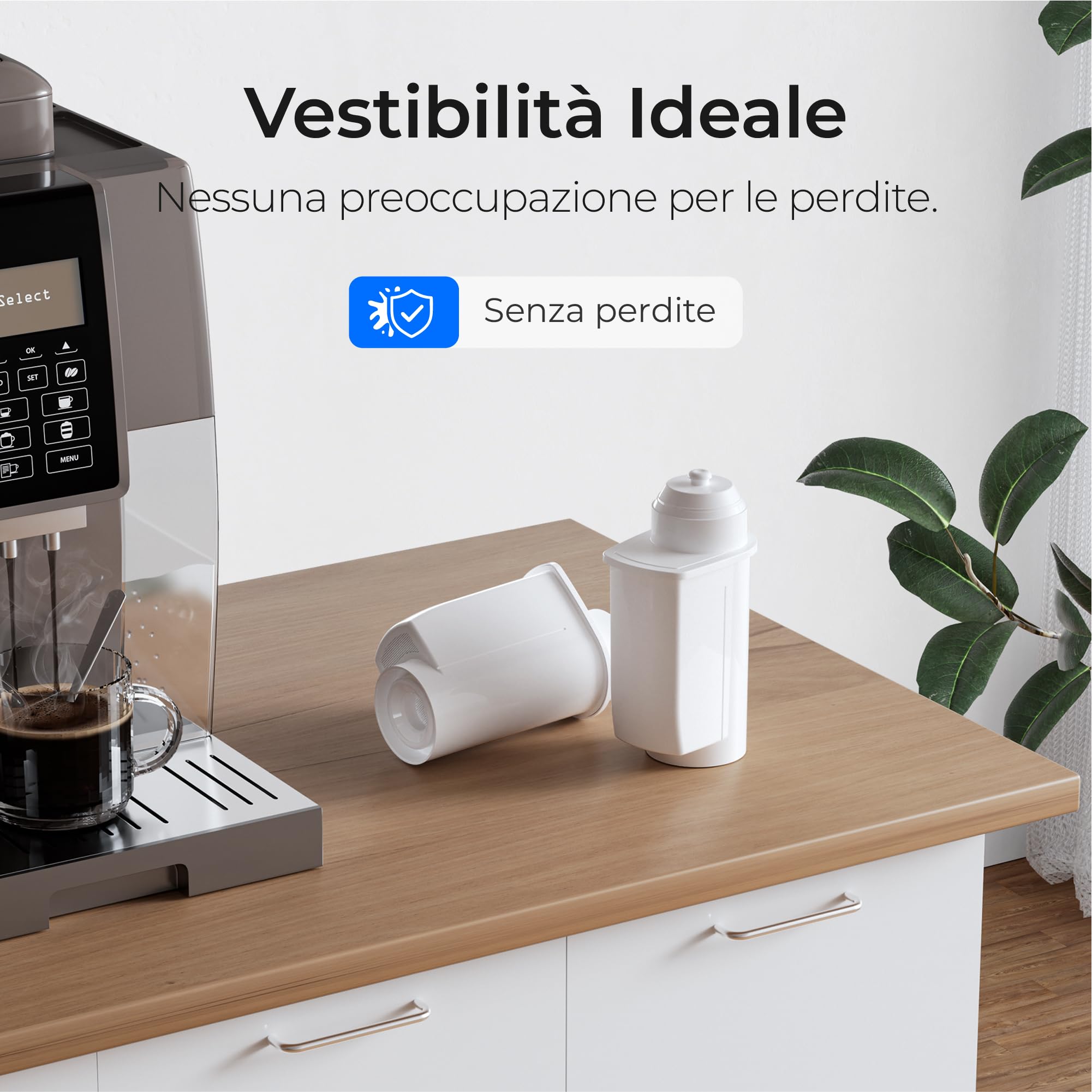 Comedes Filtro acqua per BRITA Intenza, sostituisce Bosch Siemens TZ70003, TZ70033, TCZ7003 e Brita Intenza 575491, compatibile con Siemens serie EQ e Bosch Serie Vero (confezione da 4
