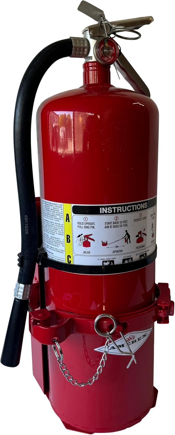 Heavy Duty 20 LB Fire Extinguisher Mount Bracket for Vehicle and Building for 20lb Dry and 10lb Co2 6.9" Diameter, Generic for 810 by amerex - Preece Precision