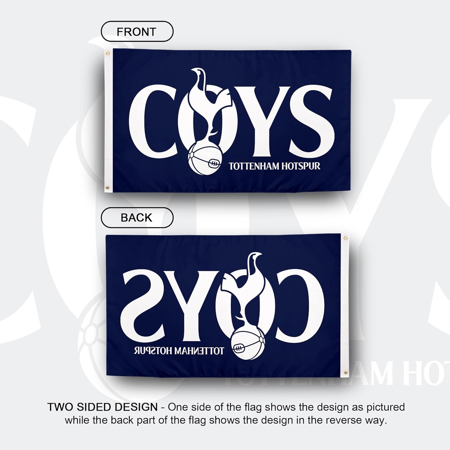 Desert Cactus Tottenham Hotspur Flag Football Soccer Spurs 100% Polyester Indoor Outdoor 3x5 feet Flags (Flag G) - Image 2