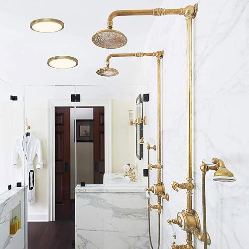 Miniatura 2 de WAC Lighting dweLED, Geos 15in LED redondo de bajo perfil montaje empotrado 3000K en latón