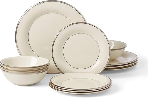 Miniatura 4 de Lenox Plato solitario, marfilplatino