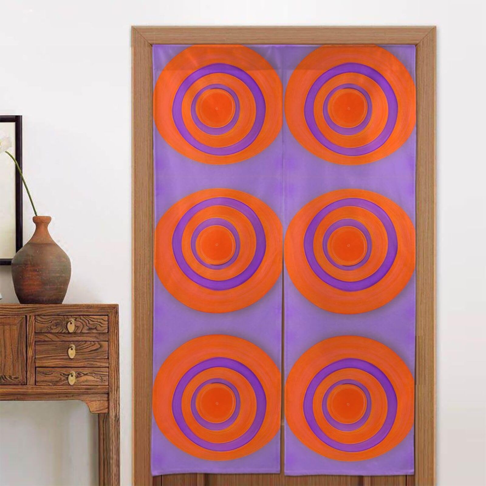 CNTDBU circle centre Door Curtain 34x56 Inch-Room Divider Panel for Privacy, Entryway Screen for Kitchen Bedroom