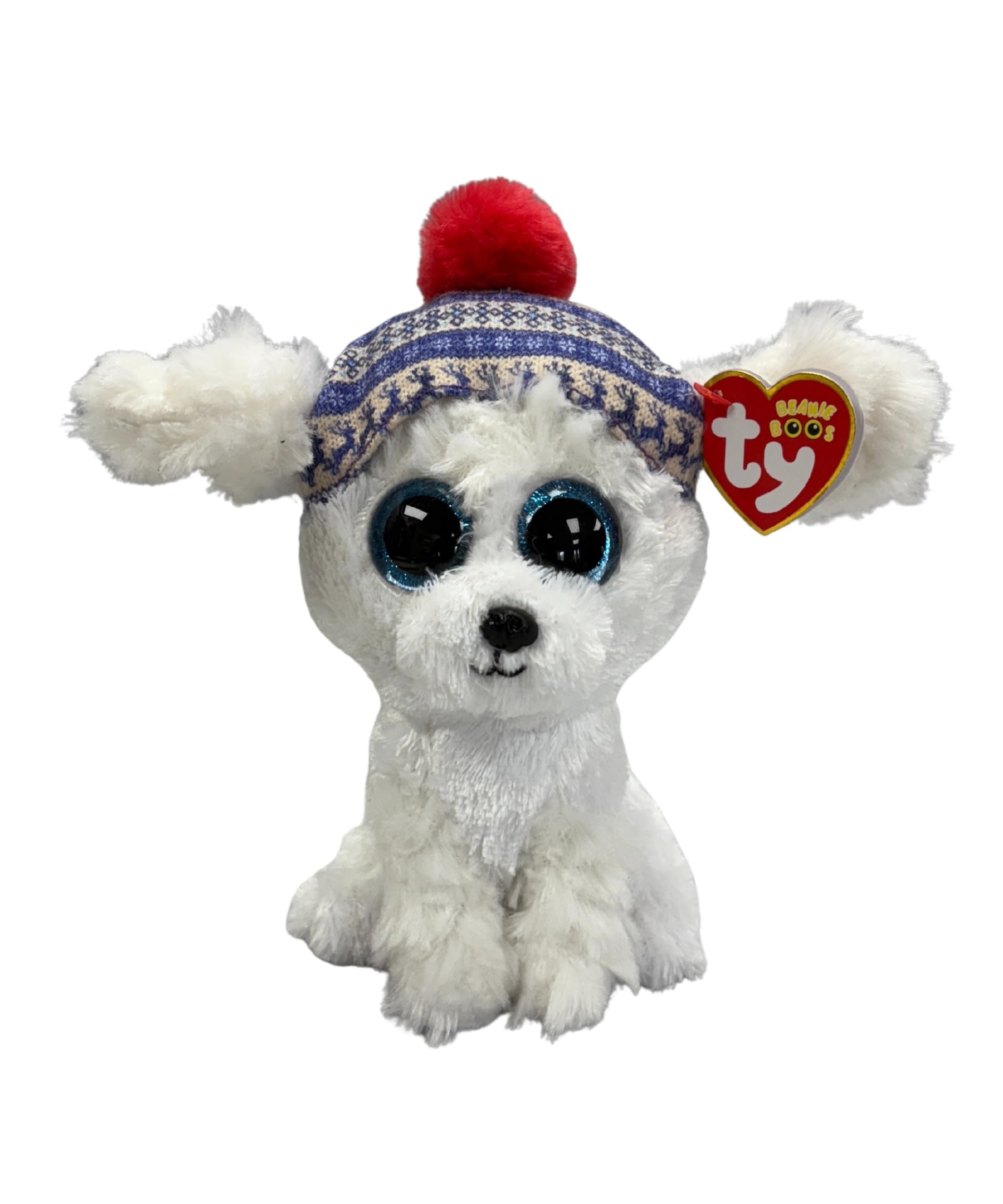 Ty T37299 Beanie Boo Noel köpeği pelüş oyuncak, beyaz/gösterişli bahçe, küçük