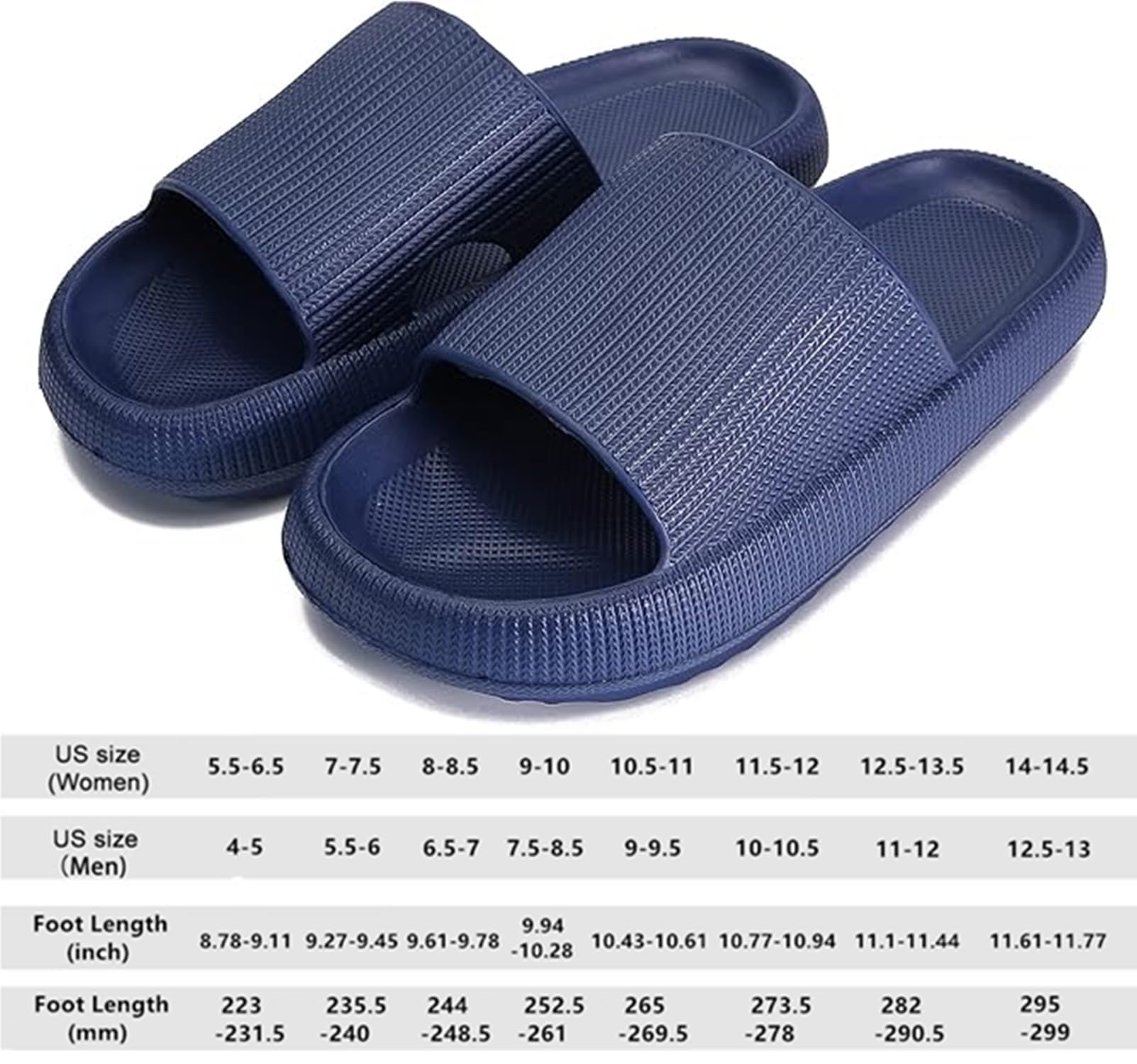 MOLATIN Cloud Slide Slippers for Women Men, Thick Sole Home Pillow Slipper, Non-Slip Quick Drying Message Shower Bathroom Sandals, Super Soft Open Toe Platform Cloud Shoes