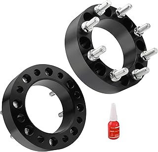 Richeer 8x6.5 Wheel Spacers for 2012-2022 Ram 2500 3500 1999-2010 Silverado Sierra 2500 3500 with 14x1.5 Studs, 2 PCS 2 inch 8x165.1mm 8 Lug Forged Wheel Spacer 126.15mm Center Bore