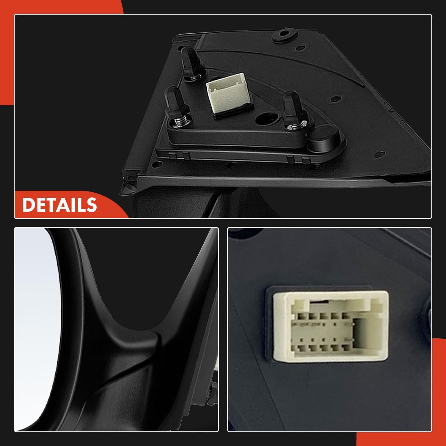 A-Premium Pair (2) Driver and Passenger Side Power Door Mirror - Compatible with Hyundai Elantra 2011-2013, Elantra Coupe 2013 - Heated Manual Folding Black Outside Rear View Mirror