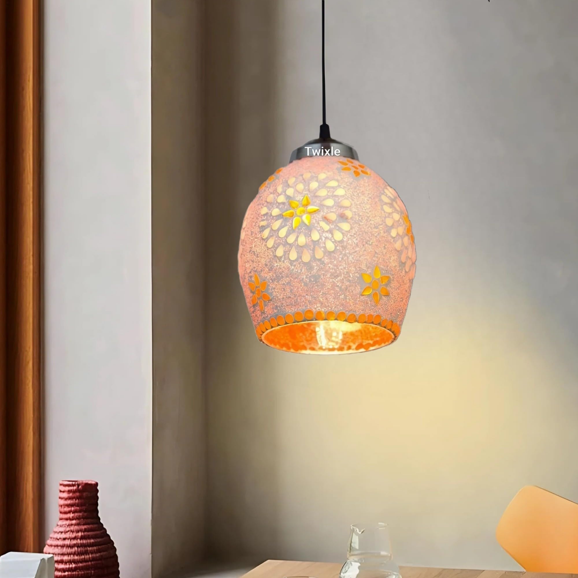 Buy twixle Pink Shade Handmade Decoration Modern Ceiling Lamp for