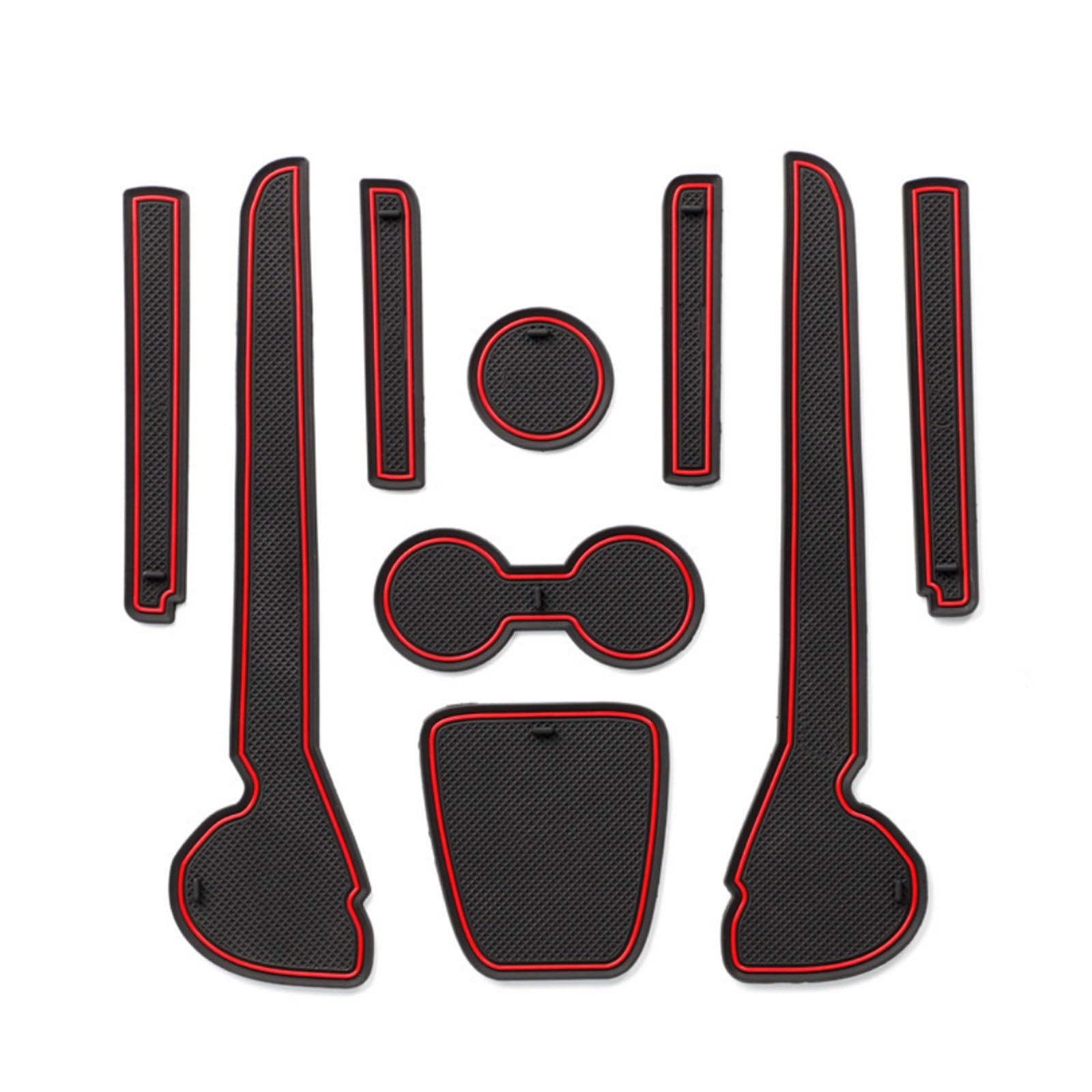 ahhccne Rubber Mats for Centre Console for VW Polo 6R/6C 2011-2017, LHD Rubber Mats for Centre Console