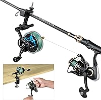 Vista 1 de PLUSINNO Bobina de línea de pesca con función de desenrollado, estación de carrete versátil para varillas gruesas y finas, funciona con carretes