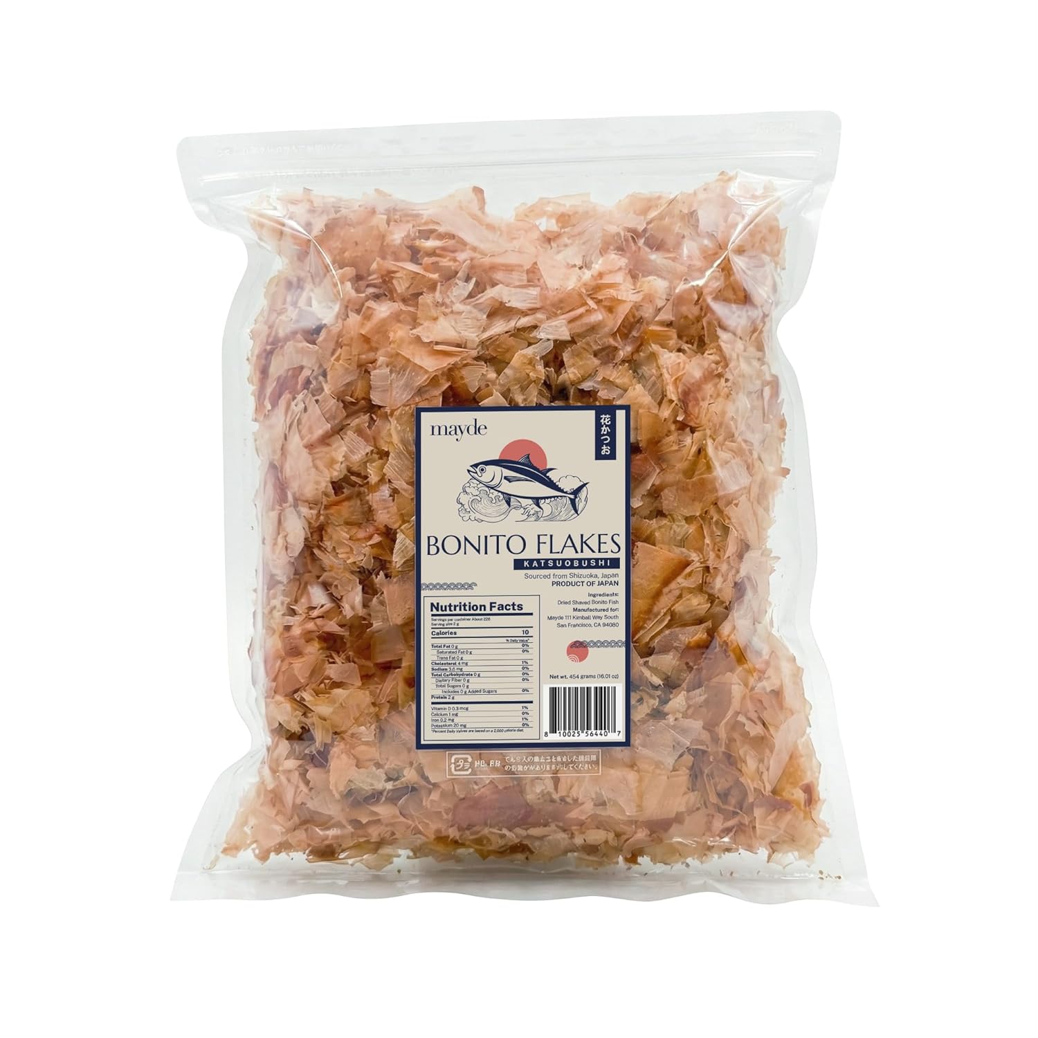 Mayde Japanese Bonito Flakes - Extra Large Shaved Skipjack Tuna - Katsuobushi Dried Bonito Flakes for Japanese Cooking - Traditional Dried Fish Topping for Cooking - 16 oz (1 lb)