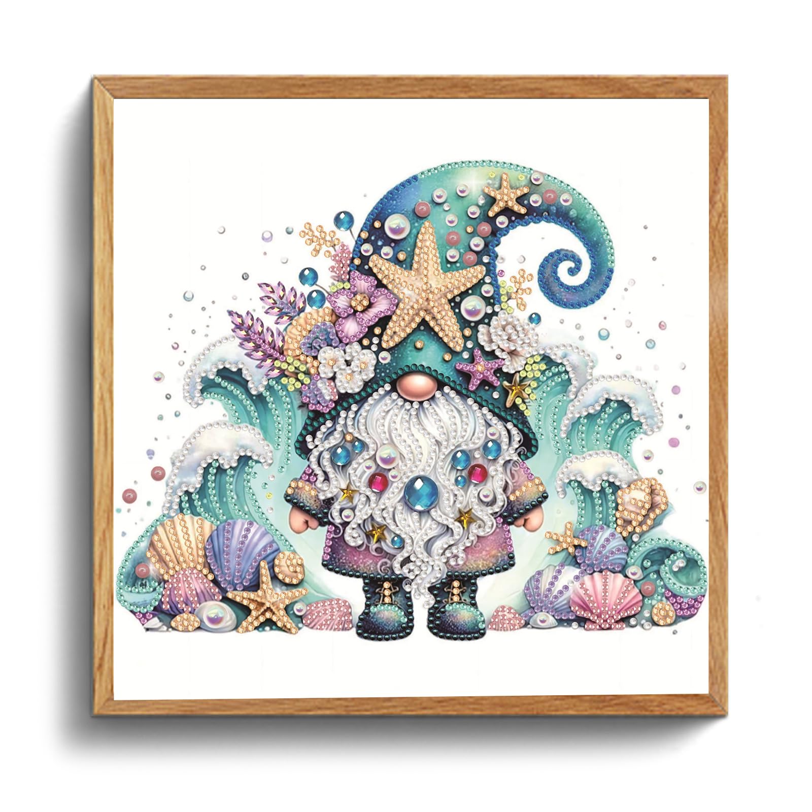 POETRYDRAW Sea ​​Goblin Special Shaped 5D DIY Partial Drill Diamond Art Paintings 11.81 X11.81inch Diamonds Paintings Gem Art Crystal Diamond Art for Adults Beginners Home Decor