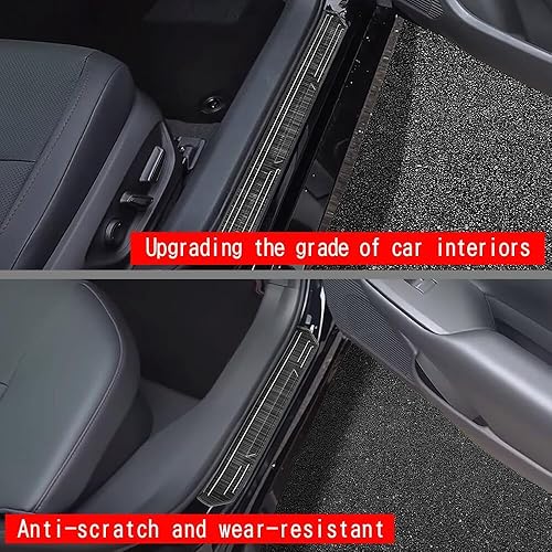 Miniatura 8 de APEXRA Protector de placa protectora de rayones para umbral de puerta de automóvil, para Toyota Prius 2023 2024, accesorios de cubierta de acero