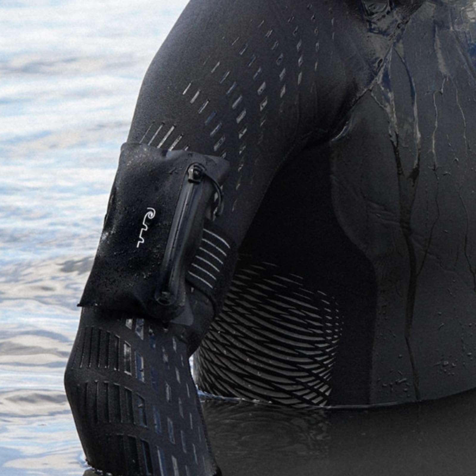 Borsa da polso da braccio per immersioni, leggera, porta carte di credito, portamonete, con cerniera, per attività all'aperto e nuoto, impermeabile