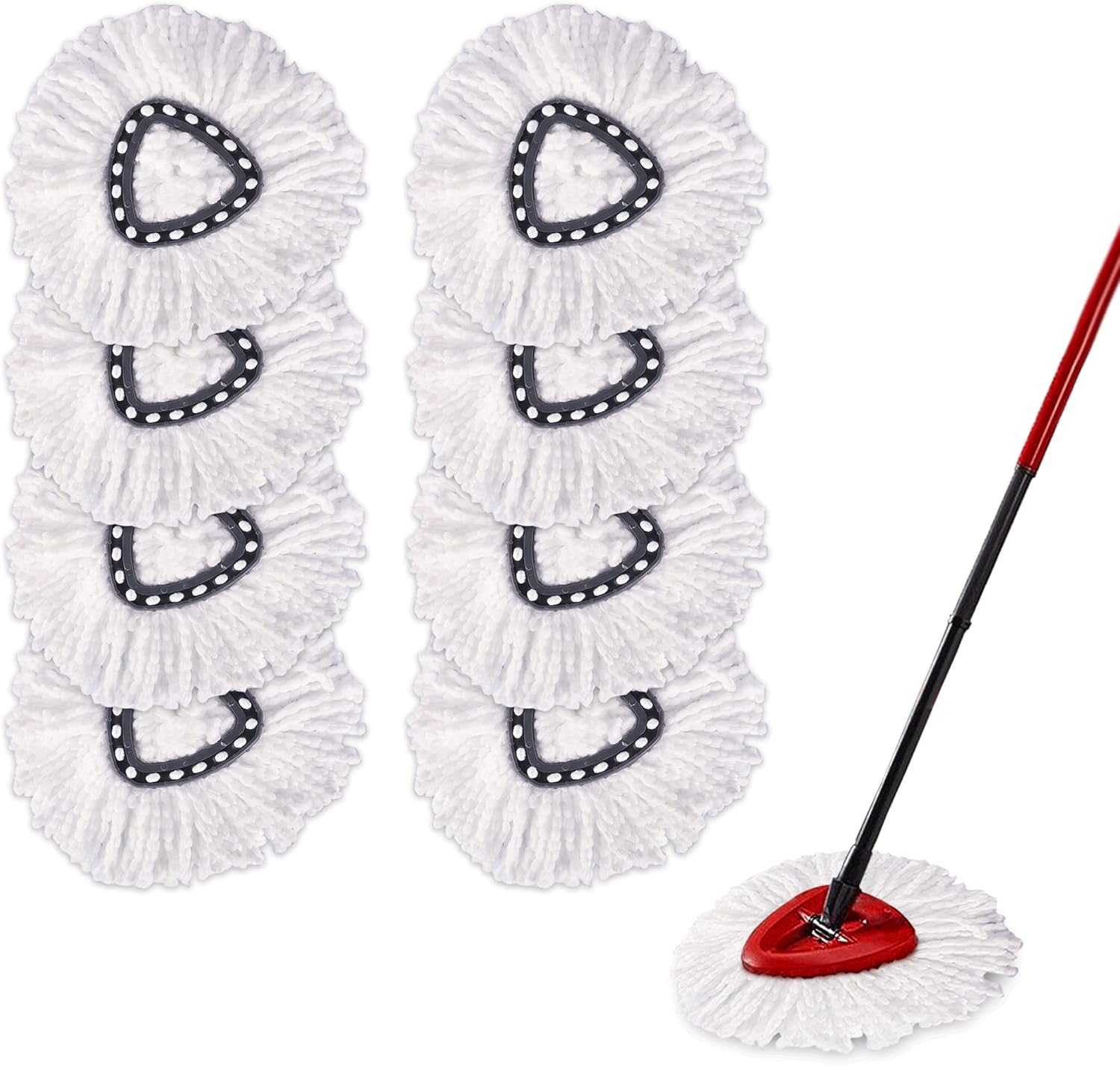 8Pack Spin Mop Replacement Heads, Accoladesound 100