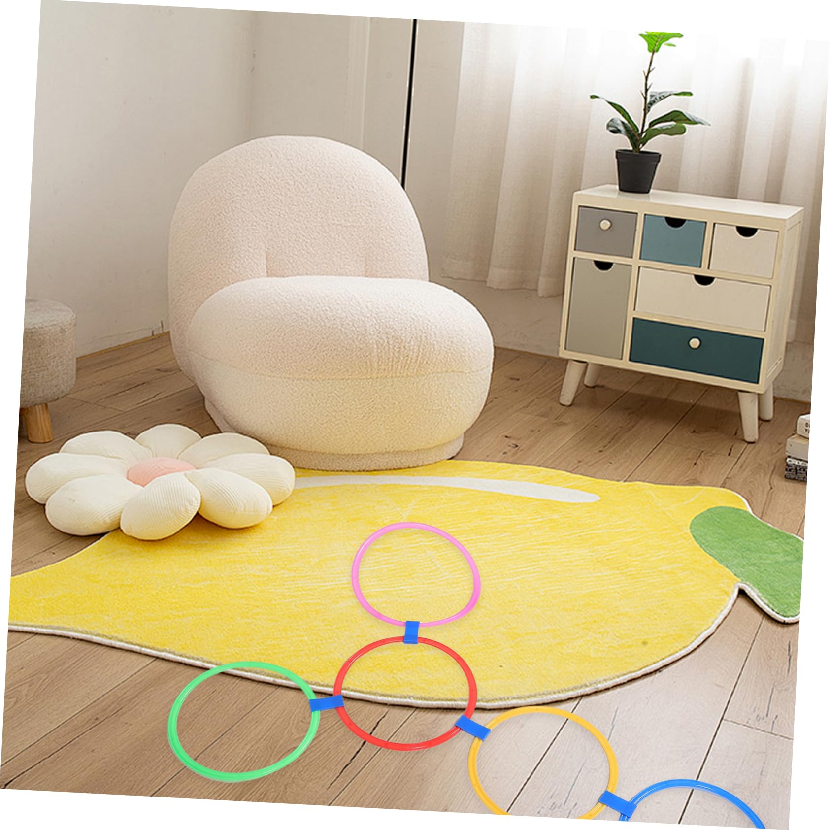 Set di Anelli della 28cm con Connettori per Allenamento di Agilità Bambini, Attività per Interni ed Esterni, Sviluppo Coordinazione, Gioco Sensoriale per Scuola e Giardino