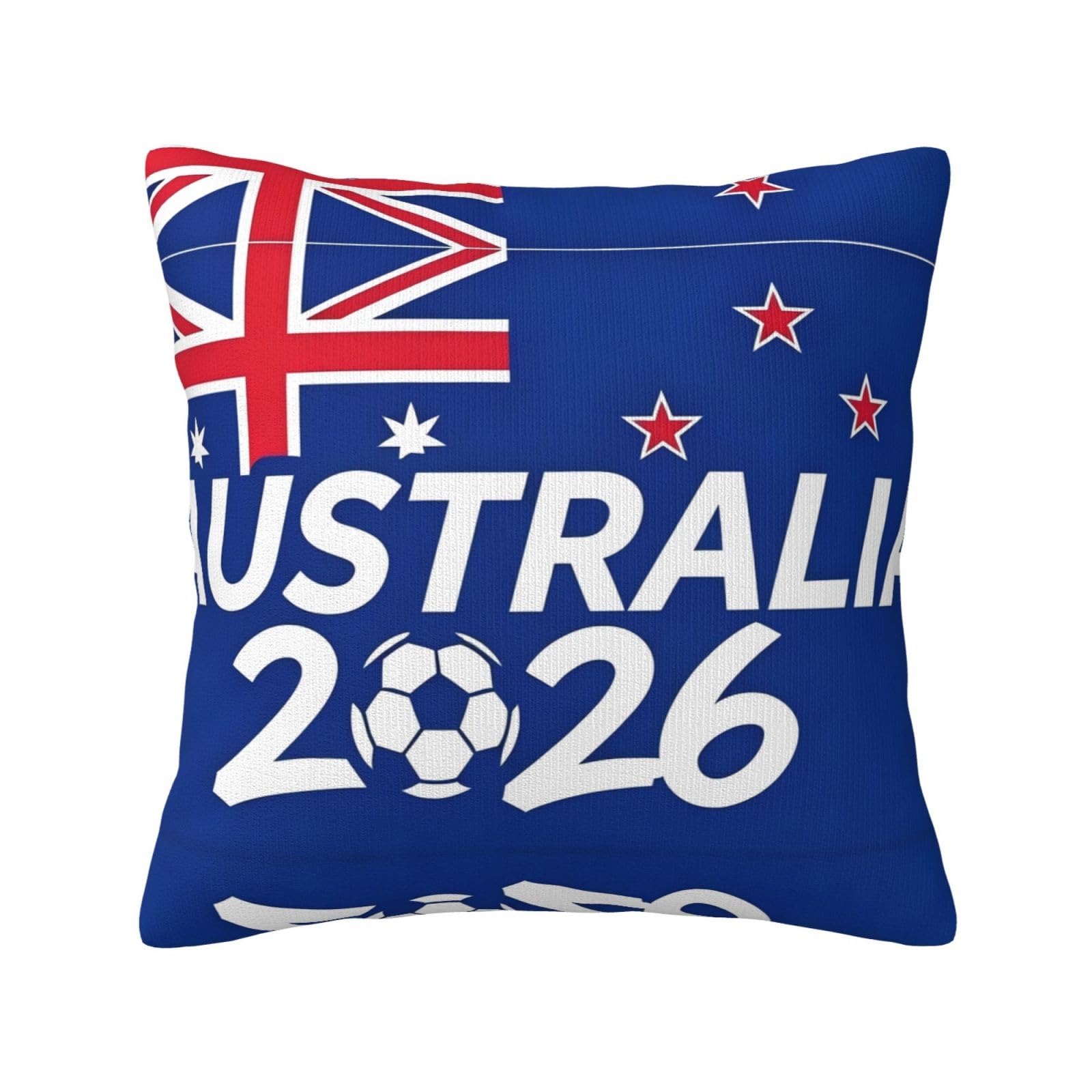 Australia-Flag Print Decorative Throw Pillow Covers for Sofa, Outdoor and World Cup Celebrations