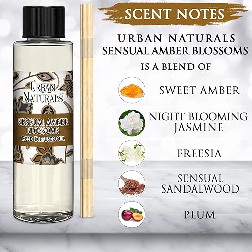 Miniatura 159 de Urban Naturals Reed Diffuser Oil Refill Ocean Mist Sea Salt with Salt Spray, Violet Leaf, Sea Grass, Driftwood 8 oz + Free Reed Sticks, Made in The